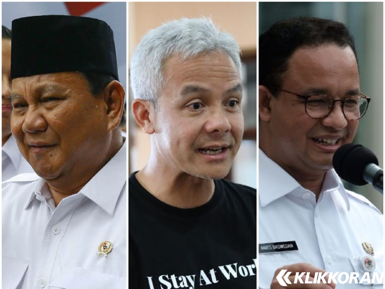 Pasangan calon presiden dan calon wakil presiden di Pilpres 2024. (Foto: detik.com)