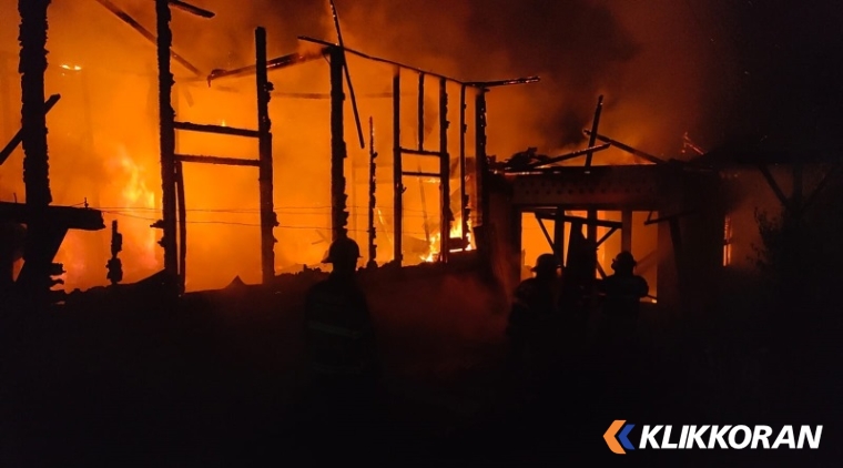 Kebakaran di Tanjung Saba, Kota Padang. (Foto: BPBD Padang)