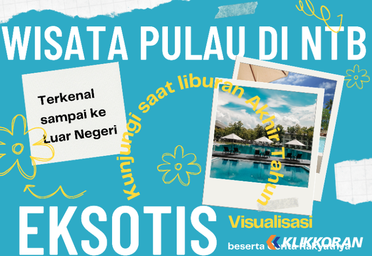 Ilustrasi Tempat Wisata Pulau di NTB untuk dijadikan rekomendasi liburan akhir tahun (foto: Canva)