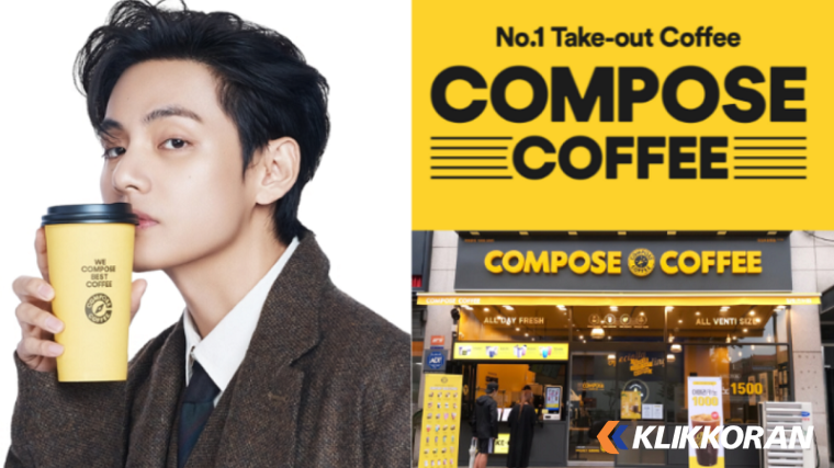 V BTS Menjadi Model Baru untuk 'Compose Coffee', Waralaba Kopi Terbesar di Korea Selatan (Foto: Allkpop)