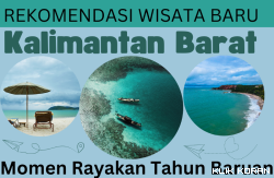 Ilustrasi Tempat Wisata Baru di Kalimantan Barat sebagai rekomendasi Liburan Tahun Baruan 2024 (foto: Canva)