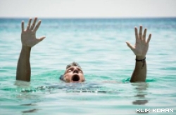 Ilustrasi orang tenggelam. (Foto: Pinterest)