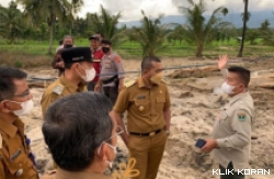 Banjir di Panti Kabupaten Pasaman. (Foto: Pemprov Sumbar)