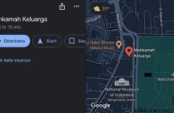 Lokasi Mahkamah Keluarga di Google Maps. (Foto: Google Maps)