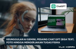 Ilustrasi AI Gemini sebagai Pesain Chat GPT yang dirilis Google Pada 8 Desember 2023 (foto: Kolase dari Pexels dan Medium)