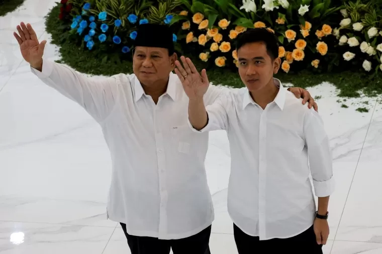Prabowo Subianto dan Gibran. (Foto: Benar News).