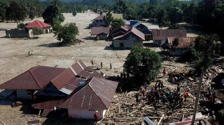 Pasca banjir di Kabupaten Luwu. (Foto: CNN Indonesia)