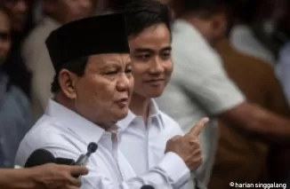 Prabowo Subianto bersama Gibran. (Fotp: BBC)