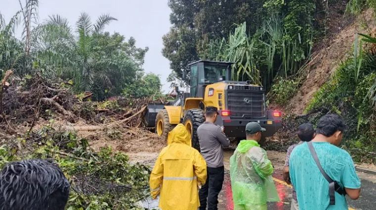 Sempat Lumpuh Akibat Longsor, Ruas Jalan Pekanbaru-Taluk Kuantan Sudah Bisa Dilewati