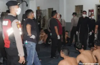 Razia gabungan Rutan Sialang Bungkuk Pekanbaru