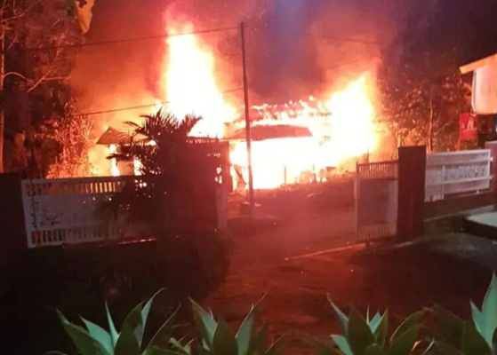 Kebakaran di Sebuah Bengkel di Tanah Datar. (Foto: Dok istimewa)