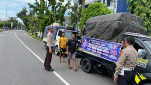 Satuan Lalu Lintas Polres Barru Sosialisasi Over Dimension and Over Loading (ODOL)