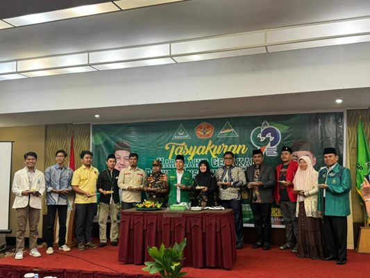 Foto Rektor UIN Imam Bonjol Padang Beri Tausyiah tentang Moderasi dan Toleransi pada Harlah ke-90 GP Ansor