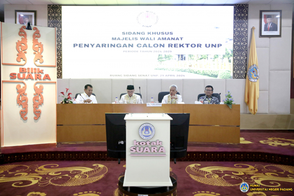 Foto Pemilihan Rektor UNP 2024-2029: MWA Umumkan Tiga Nama Calon Unggulan