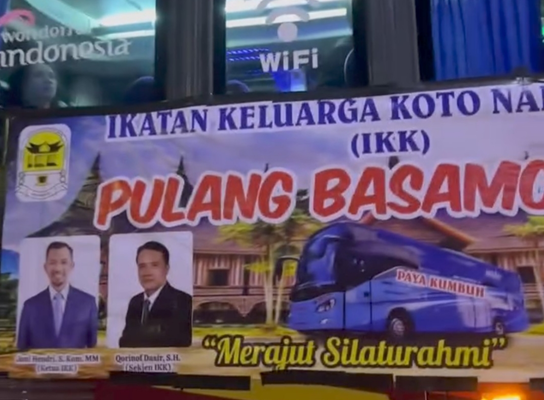 IKK Payakumbuh pulang basamo di lepas calon walikota Payakumbuh Joni Henri, Minggu 7 April 2024.