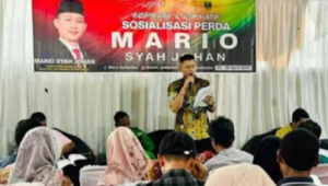 Foto Di Solok Selatan, Mario Syah Johan, Anggota DPRD Sumbar, Sosialisasikan Perda Nomor 8 Tahun 2019