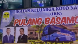 IKK Payakumbuh pulang basamo di lepas calon walikota Payakumbuh Joni Henri, Minggu 7 April 2024.