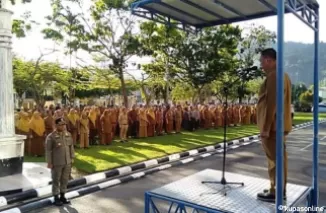 Bupati Pessel Pimpin Upacara Peringatan Hari Otonomi Daerah Ke-28