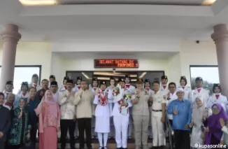 Dua Paskibraka Nasional Asal Sumbar Disambut di BIM oleh Pj Wali Kota Padang Andree Algamar