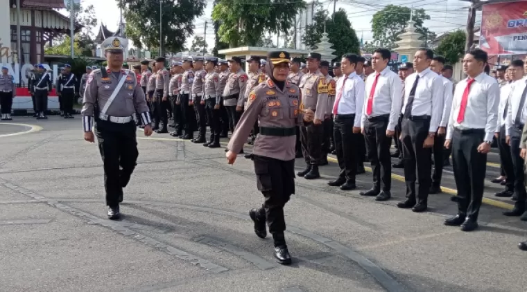 Gelar pasukan Operasi Lilin Singgalang 2024 di Mapolresta Bukittinggi