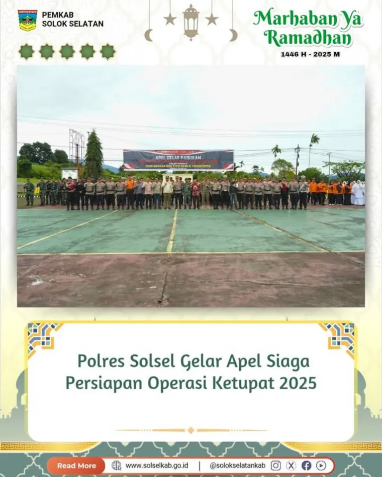 Polres Solsel Gelar Apel Siaga Persiapan Operasi Ketupat 2025