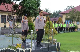 Polres Pasaman Barat Laksanakan Apel Pengamanan Malam Takbiran Hari Raya Idul Fitri 1446 H