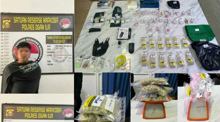 2 Pelaku Pengedar Sabu Dan Ekstasi Diringkus Satresnarkoba Polres Ogan Ilir
