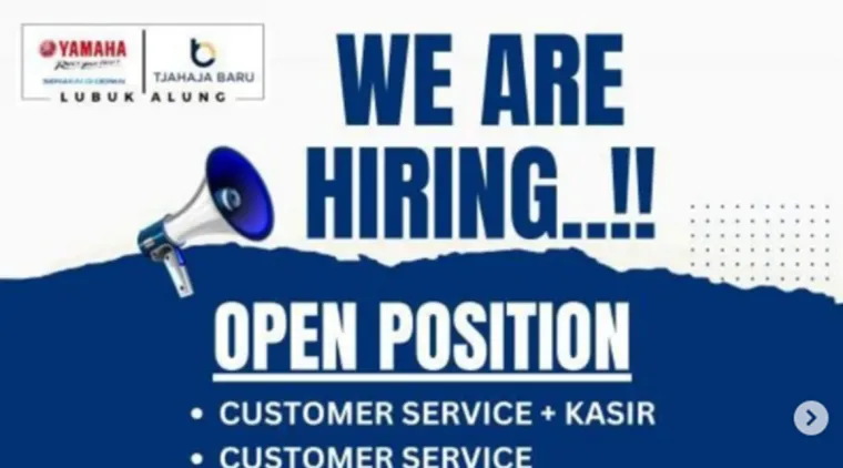 Bergabung Bersama Tjahaja Baru Lubuk Begalung! Lowongan untuk CS, Kasir, dan Sales Mitra Dibuka!
