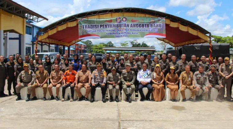 Bupati Murung Raya Hadiri Halalbihalal Sekaligus Sambut Anggota Baru Satpol PP dan Damkar 2025