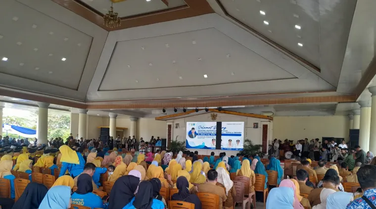 Kapolsek Indaralaya  Pimpin Langsung Pengamanan Kunker Menteri Kependudukan Kepala BKKBN