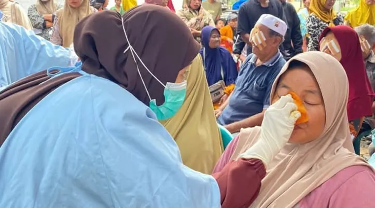 Puskesmas Kecamatan Bilah Hilir  Menjadi Pusat Tempat Melakukan Operasi Katarak Masal Gratis