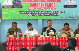 Asisten III Setda Kabupaten Murung Raya Hadiri Musrenbang Kecamatan Sumber Barito 2025