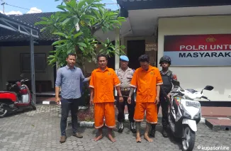 Curi Motor Terparkir, Polsek Denpasar Utara Amankan Dua Pelaku Salah Satunya Residivis Kasus Pengeroyokan