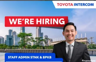 Lowongan Kerja Toyota Intercom Padang, Dibuka Posisi Staff Admin STNK & BPKB, Daftar Sebelum 7 Mei 2025!