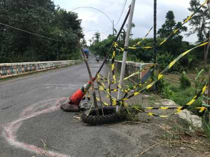 Foto Jika Tidak Segera Diperbaiki Jembatan Sungai Bandung, Kades Karangsono : Khawatir Timbulkan Kecelakaan
