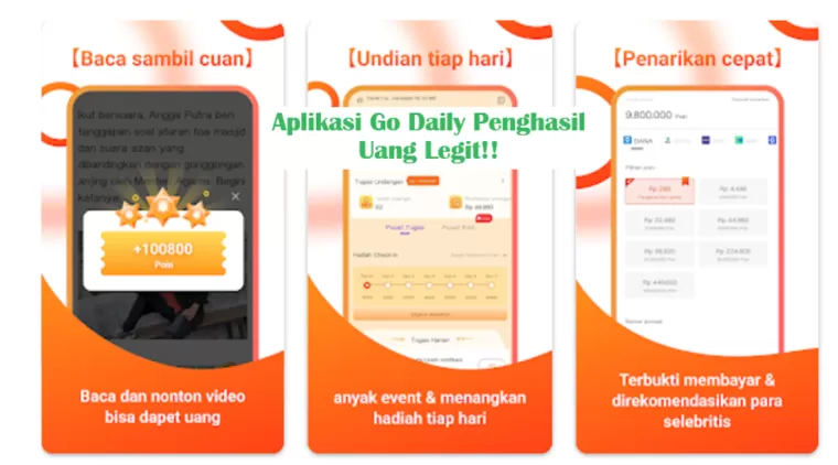 Bukan Hanya Membaca Berita, Ini Cara Go Daily Aplikasi Penghasil Uang Bisa Bayar Pengguna Rp100.000 Setiap Hari!