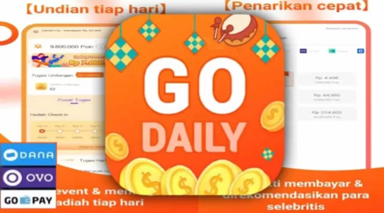 Raih Penghasilan Harian dengan Aplikasi Penghasil Uang Go Daily ke DANA, WD Rp.100.000