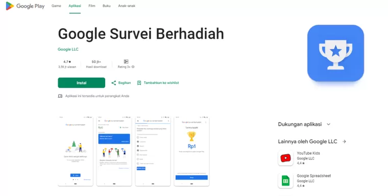 Aplikasi Google Opinion Rewards Penghasil Uang