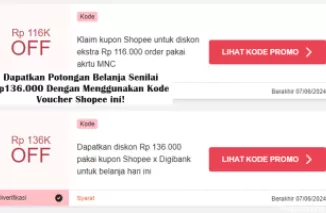 Dapatkan Potongan Belanja Senilai Rp136.000 Dengan Menggunakan Kode Voucher Shopee ini!