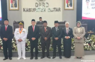 Paripurna sertijab Bupati fan Wakil Bupati Blitar yang di gelar DPRD Kab Blitar