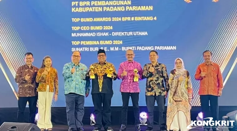 Bupati Padang Pariaman Kembali Dinobatkan Sebagai Top Pembina BUMD Tahun 2024