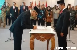 Menteri Pertanian, Andi Amran Sulaiman,  melantik Irjen Pol Setyo Budiyanto sebagai Inspektur Jenderal (Irjen) Kementan RI, Jum'at, 22 Maret 2024.