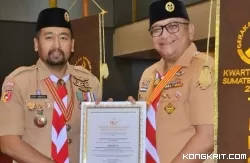 Kwarcab Gerakan Pramuka Kota Padang Raih Penghargaan Tergiat II di Tingkat Provinsi 2023