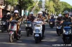 Kapolres Tulungagung bersama Forkopimda patroli bersama kendarai motor listrik