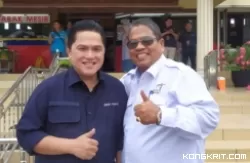 Tingkatkan Infrastruktur, Menteri BUMN Erick Thohir Tinjau Pembangunan Proyek Tol Ruas Padang - Sicincin