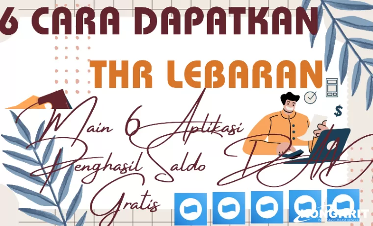Ilustrasi THR Lebaran dengan main aplikasi penghasil uang (foto: Canva)