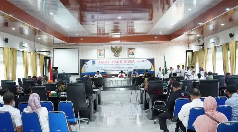 Rapat Paripurna Pembahasan Laporan Keterangan Pertanggung Jawaban Pj. Wali Kota Tebingtinggi tahun 2023