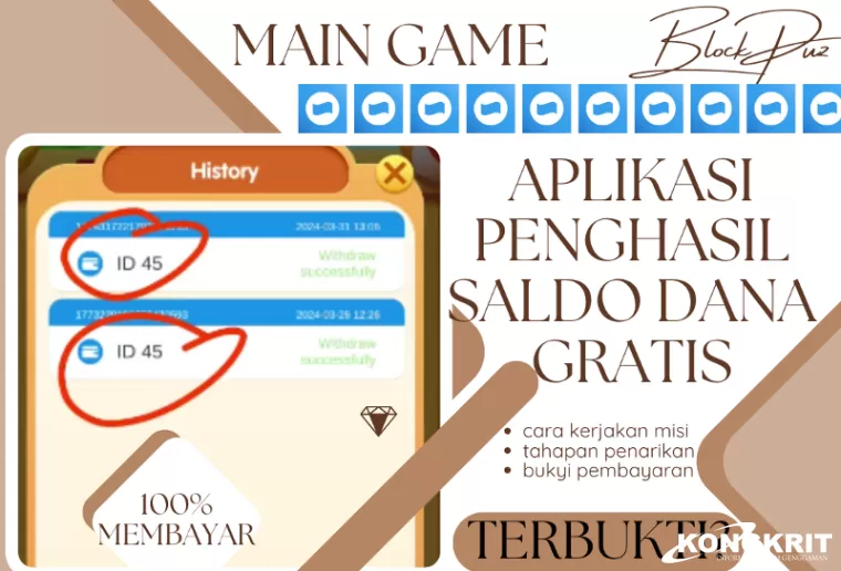 Ilustrasi Aplikasi Penghasil Uang BlockPuz (foto: Youtuber Jadi Berkah/BlockPuz)