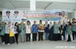 Bupati Padang Pariaman Meninjau Proses Pemeriksaan Kesehatan dan Pengukuran Kebugaran Jasmani CJH 2024