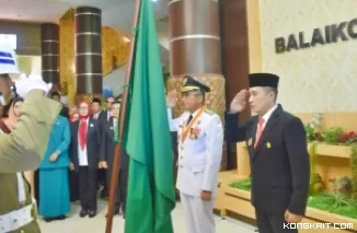 Masa Jabatan Berakhir, Wali Kota dan Wakil Wali Kota Padang Berpamitan dengan ASN se-Kota Padang